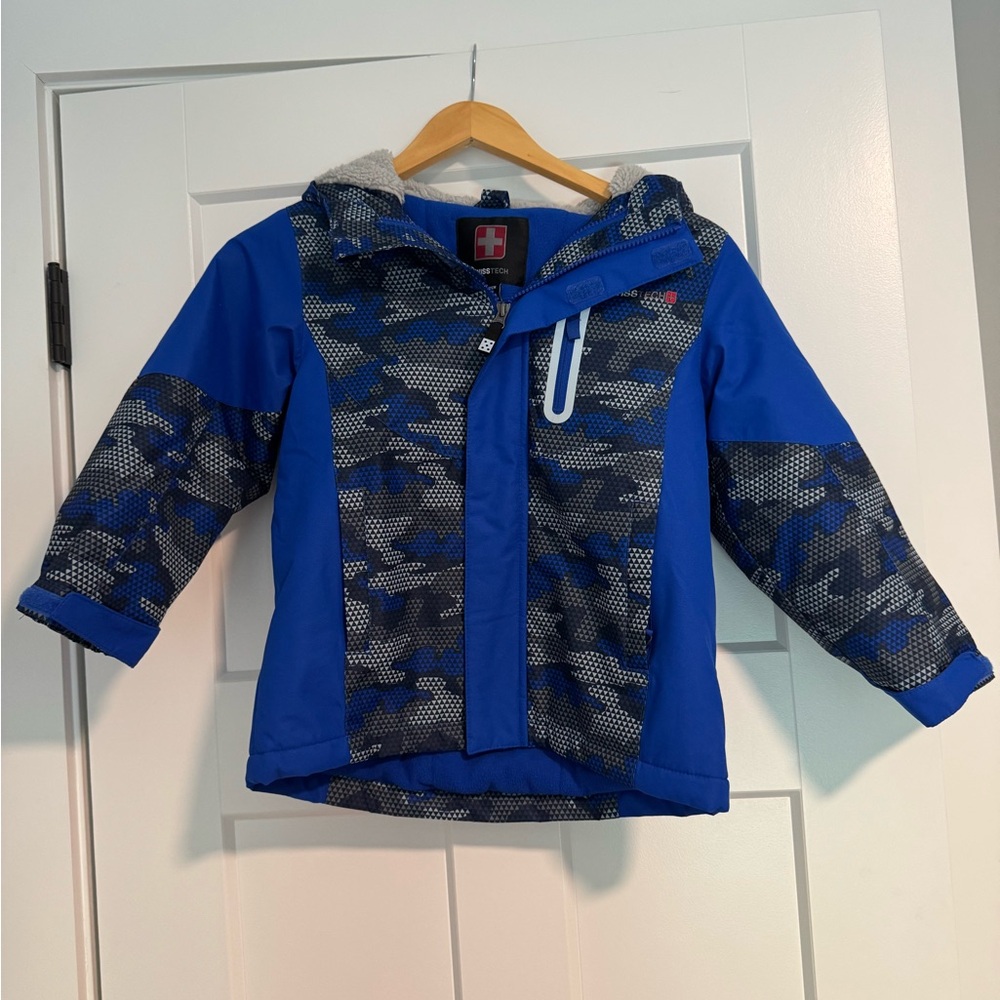 Swiss Tech Blue Camo Kids Jacket